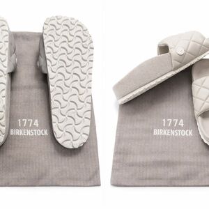 1774 NWT size 38 never-worn Birkenstock Quilted Sandals in Cream